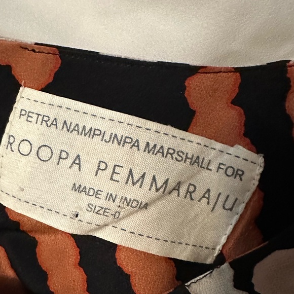 ANTHROPOLOGIE Roopa Pemmaraju Petra Silk Shift Dress Size 0 - Picture 5 of 6